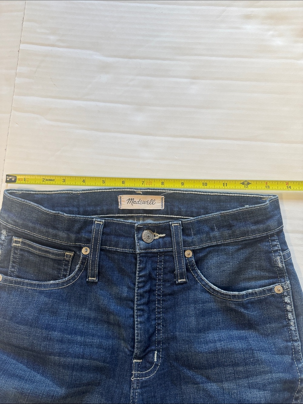 Madewell Straight-Leg Jeans in Dark Blue Denim - Picture 6 of 11
